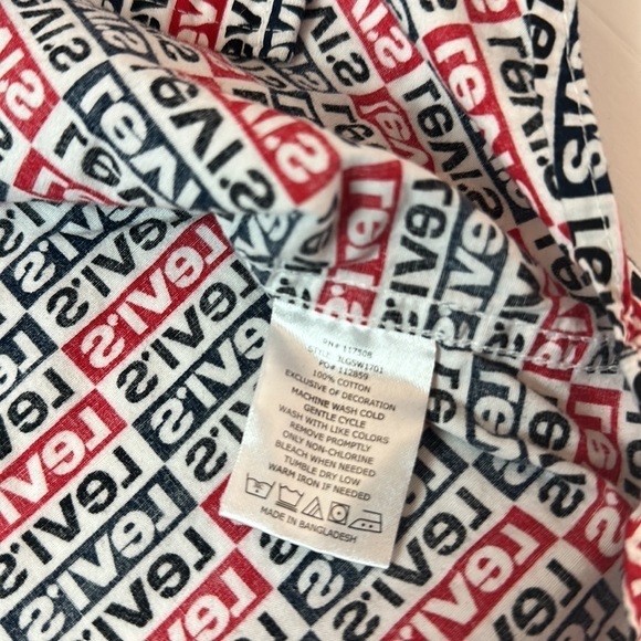 Levi’s printed 100# cotton short sleeve button down shirt - Picture 6 of 9